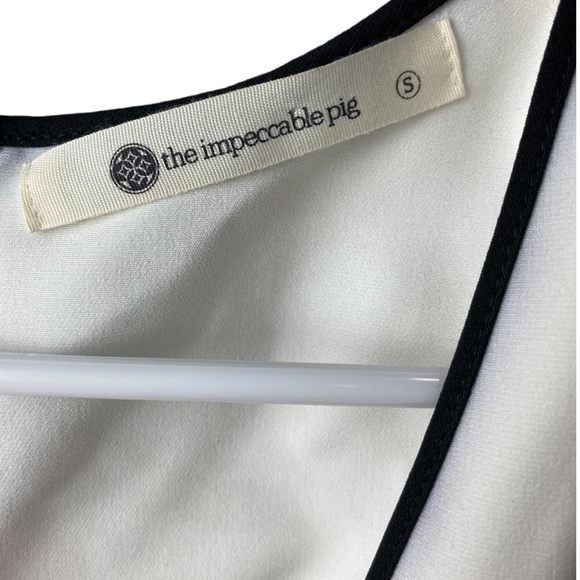Impeccable Pig | White Flounce Sleeve Blouse | Size Small - Picture 4 of 6